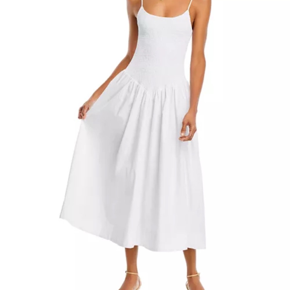 Lucy Paris Cotton smocked midi dress